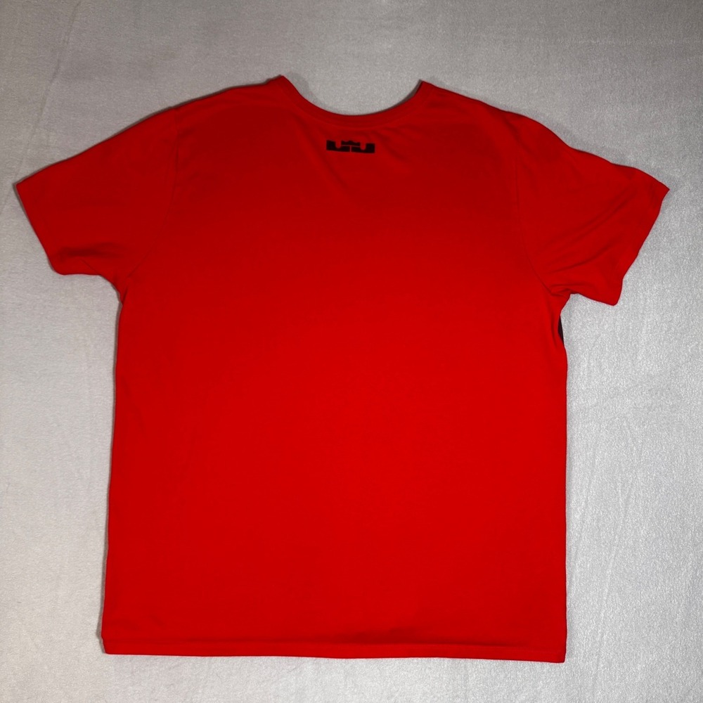 Nike LeBron James Lion Graphic Dri-FIT T-Shirt Mens XXL Red Athletic Cut Tee - Picture 7 of 7